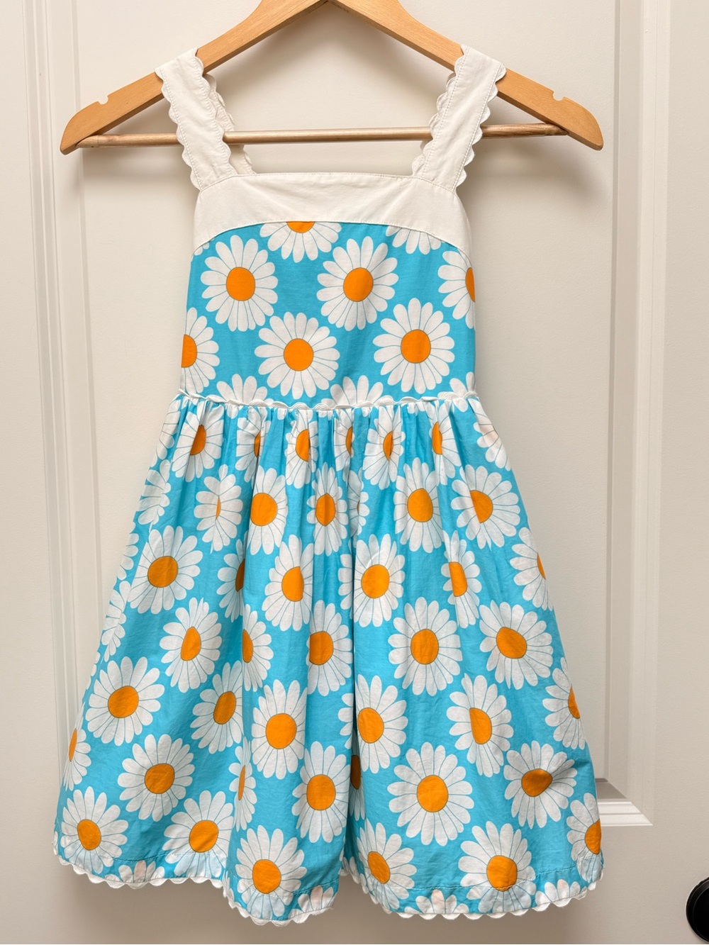 Mini Boden Blue Daisy Dress Size 6-7y